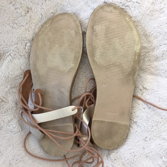 Steve Madden | Espadrilles Metallic Studded Lace Up Sandals - Picture 5 of 8